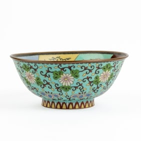 Japanese Showa Period Cloisonne Enameled Bowl