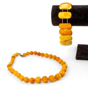 Butterscotch Baltic Amber Bracelet & Necklace