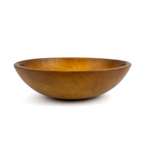 Antique Turned Wood Folk Art Bowl