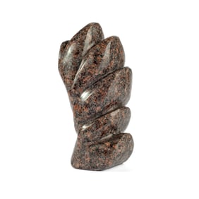 Vintage Abstract Carved Granite Sculpture