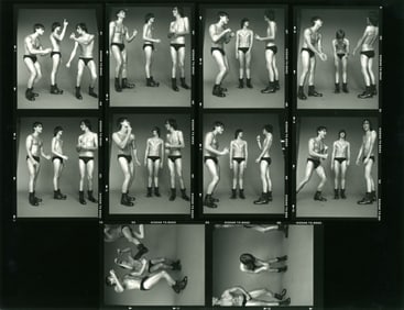 1990s Male Model Contact Print Sheet