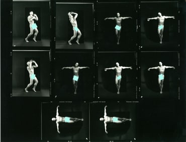 Male Nude Model Contact Print Sheet