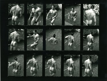 Male Nude Model Contact Print Sheet