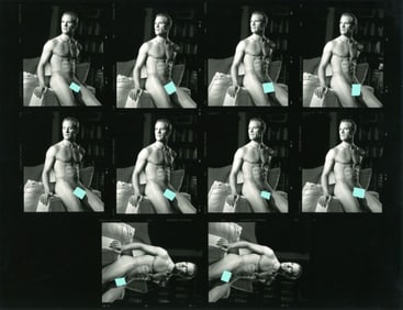 Male Nude Model Contact Print Sheet