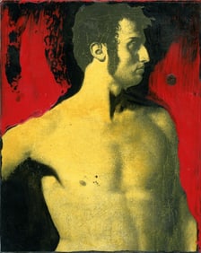 Mixed Media Artwork / Shirtless Man