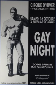 Tom of Finland Gay Night Poster Cirque d'Hiver