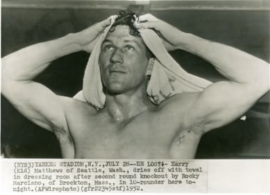 1952 Harry "Kid" Matthews Boxing Press Photo