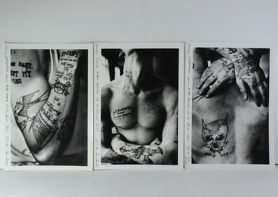 Vintage Press Photographs - Man with Tattoos 1991