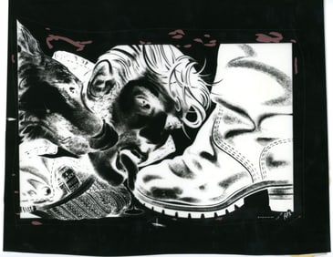 Rex Drawing Vintage Transparency Negative