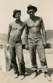 Shirtless Affectionate Men Snapshot Photo