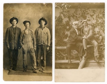 Antique Real Photo Postcards of Affectionate Men