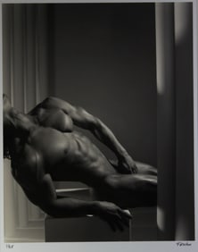 Male Nude Photograph Signed Fenton