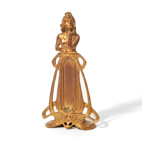 Art Nouveau Gilt Lead Princess Therometer Base