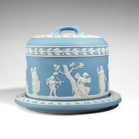Wedgwood Jasperware Cheese Dome w/ Plate
