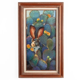 Clancy Cherry "High Desert Jackrabbit" Oil, 1998