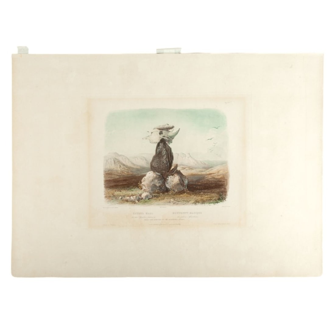 Karl Bodmer "Assiniboin Magic Pile" Aquatint, 1839 (1 of 5)