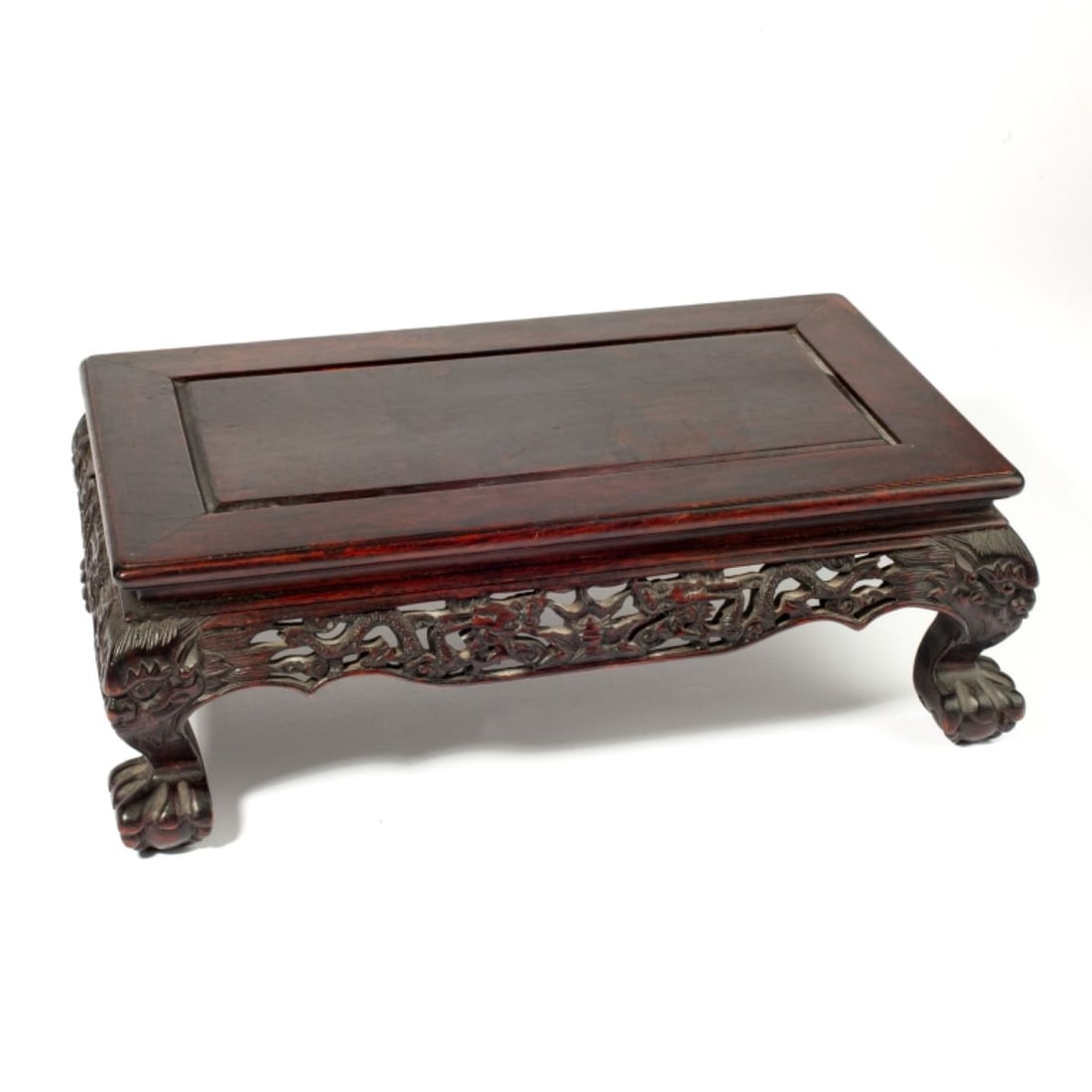 Chinese Carved Rosewood Small Kang Table (1 of 9)