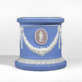 Wedgwood Tricolor Jasperware Tobacco Jar