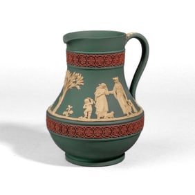 Wedgwood Tricolor Jasperware Etruscan Jug Pitcher