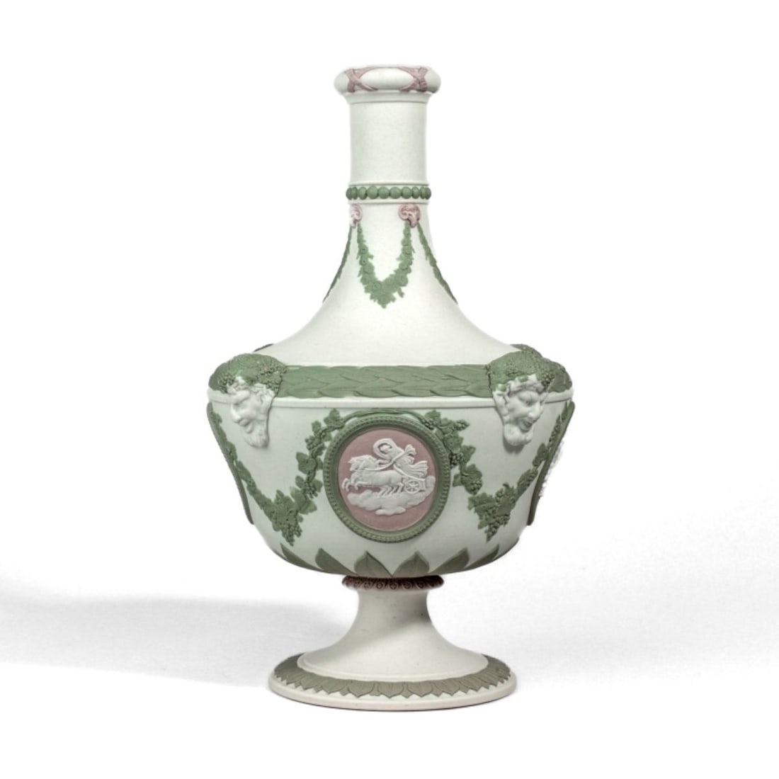 Wedgwood Tricolor Jasperware Barber Bottle Vase (1 of 6)