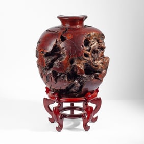 Exceptionally Large Manzanita Burlwood Turned Vase