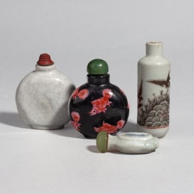 Group 4 Chinese Porcelain Snuff Bottles