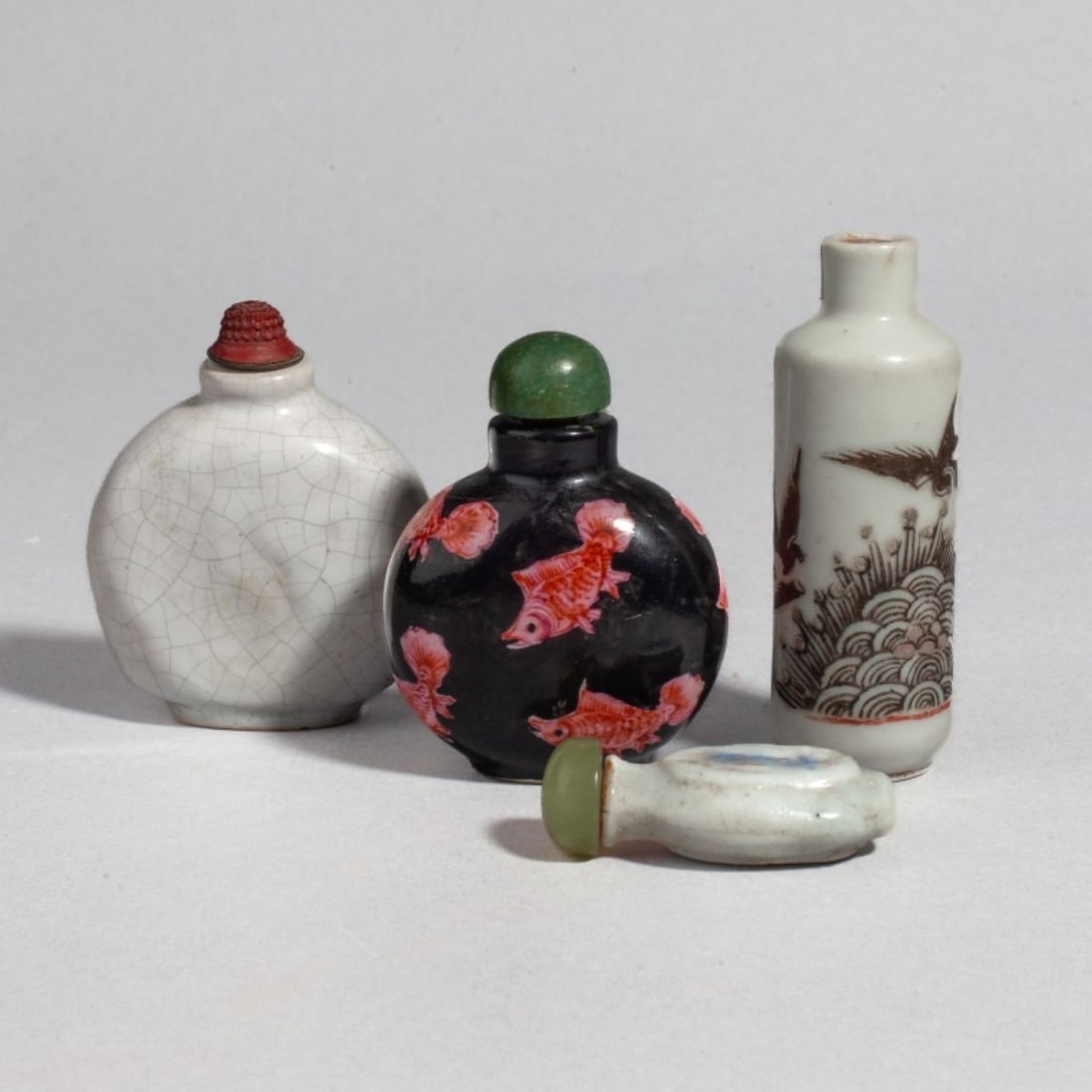 Group 4 Chinese Porcelain Snuff Bottles (1 of 4)