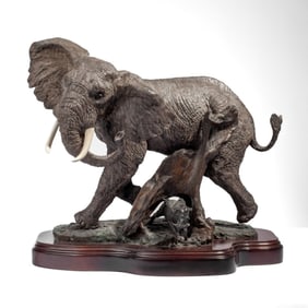 Lorenzo Ghiglieri African Elephant Bronze, 2003