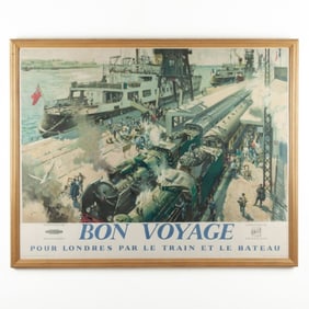 Terence Cuneo Bon Voyage 1952 Railway Poster