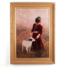 Larry Riley "Common Interests" Oil on Canvas