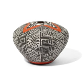 Melissa Antonio Acoma Pueblo Geometric Pottery Jar