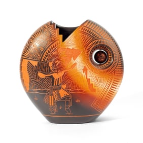 Jr & Diane Aragon Acoma Laguna Pottery Vase