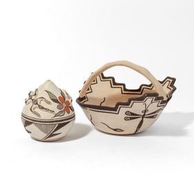 Ethel Shields & Carlos Laate Acoma / Zuni Pottery