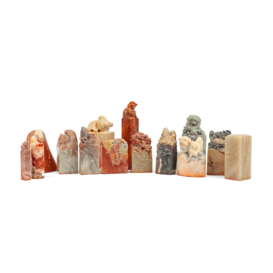 Collection 14 Chinese Soapstone Chop Seals (1 of 6)