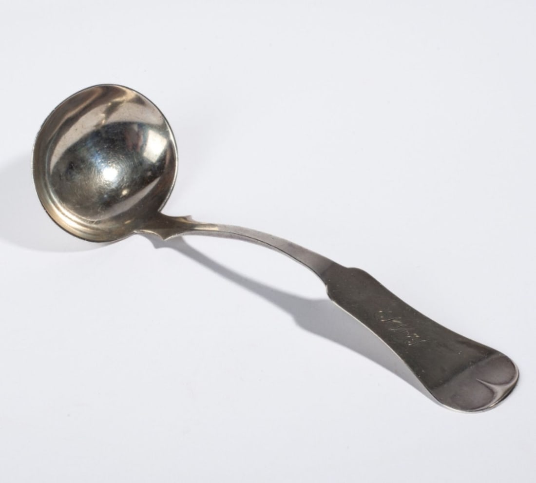 19th C. Kentucky Coin Silver Ladle / Poindexter (1 of 5)