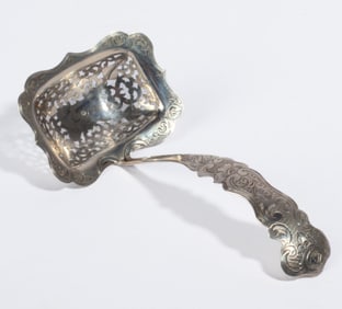 French Silver Pierced Ladle Spoon 1819-1838