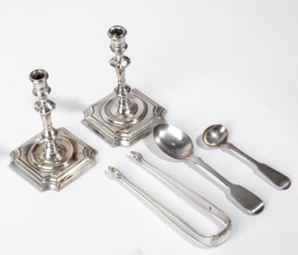 Thomas Bradbury Silver Miniature Candlesticks