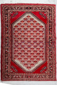 Semi Antique Persian Hamadan Small Rug