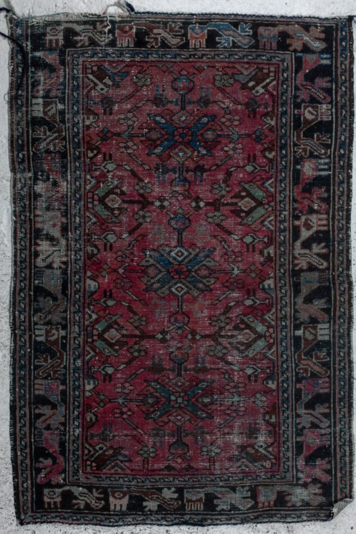 Antique Hand Knotted Persian Small Rug (1 of 5)