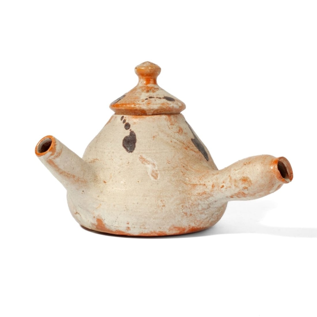 Folk Art Terracotta Pottery Teapot (1 of 6)