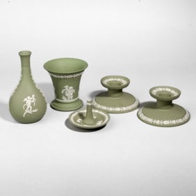 Wedgwood Jasper Vases / Ring & Candle Holders