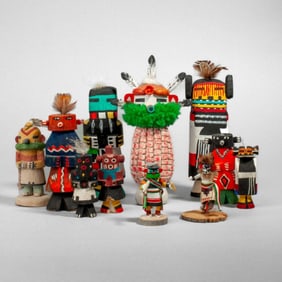 11 Native American Hopi Kachina Dolls