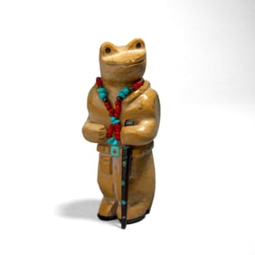 Freddie Leekya Zuni Stone Frog Hiker Fetish