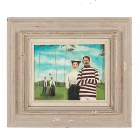 Richard Howard "Golfers" Oil on Canvas