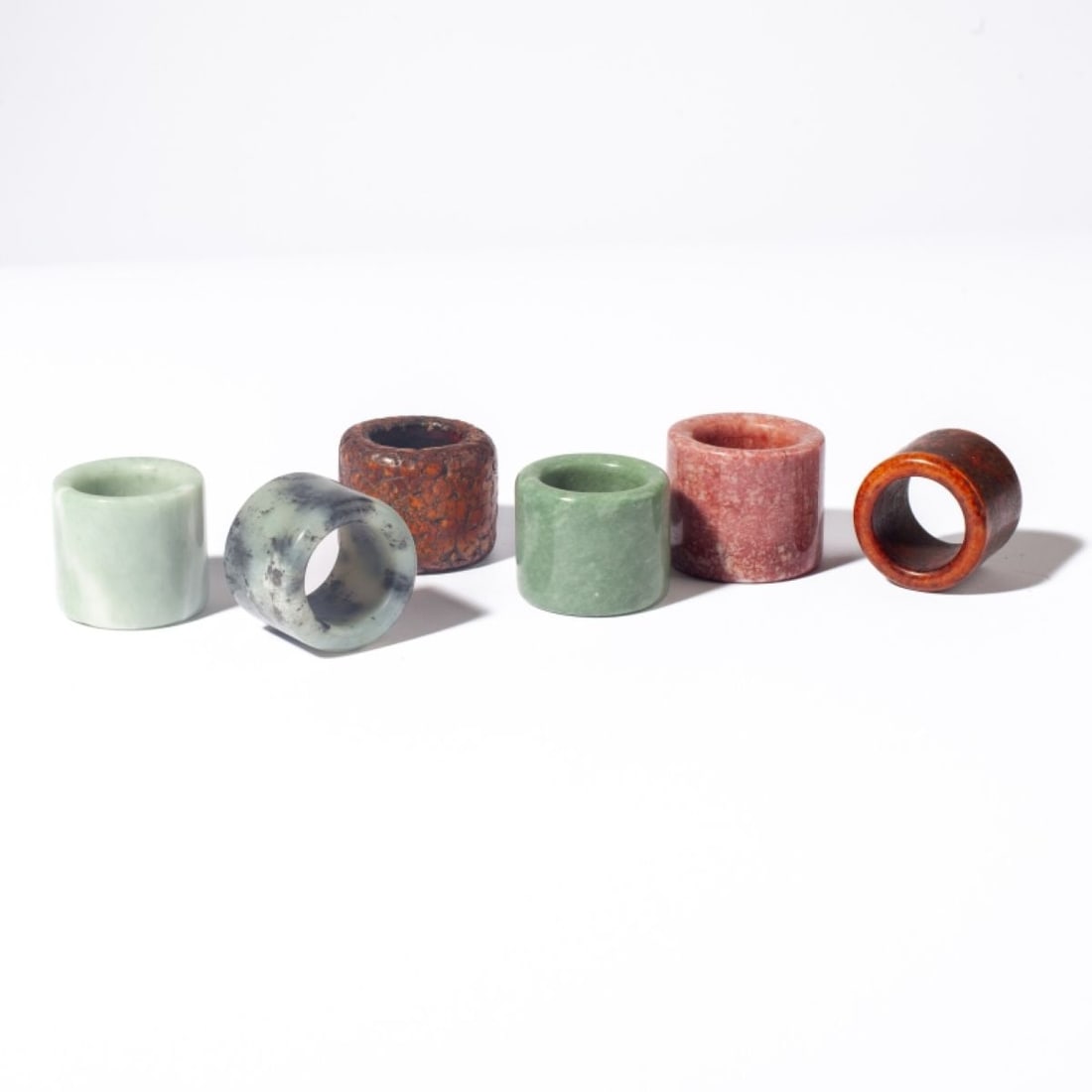 6 Chinese Hardstone Archer Thumb Rings (1 of 5)