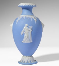 Wedgwood Pale Blue Dip Muse Vase