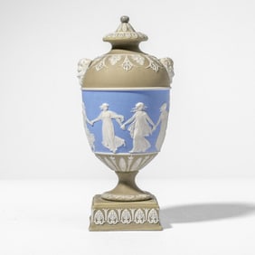 Wedgwood Tricolor Jasper Dip Dancing Hours Vase