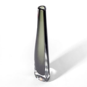 Orrefors Sweden "Dusk" Tall Sommerso Glass Vase