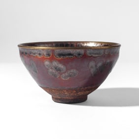 Chinese Variant Glaze Spot Temmoku Bowl