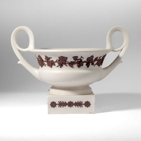 Wedgwood Brown Jasperware Krater Vase / Bough Pot